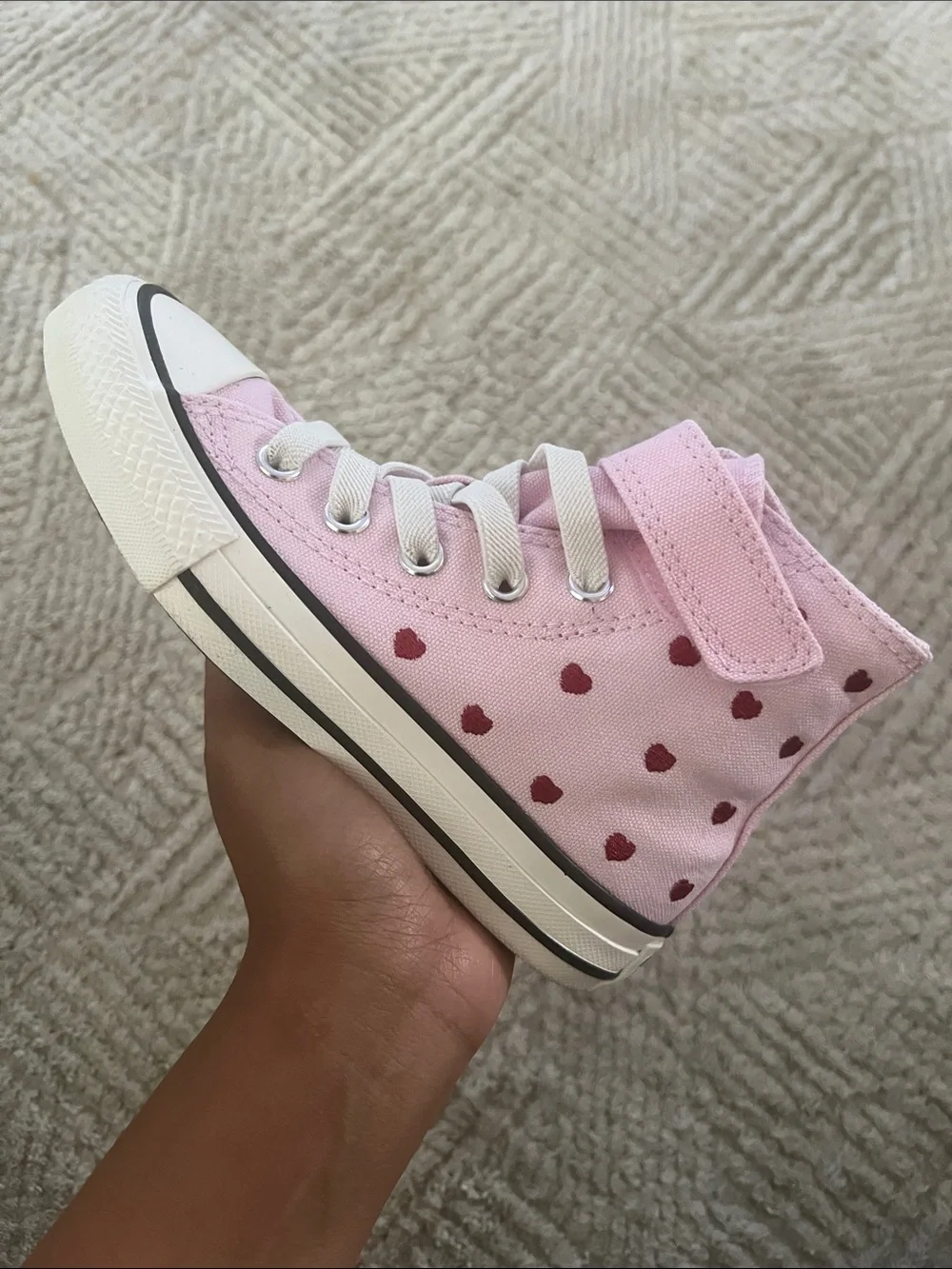 Youth Girl’s Converse CTAS 1V HI Valentine’s Day Sneakers